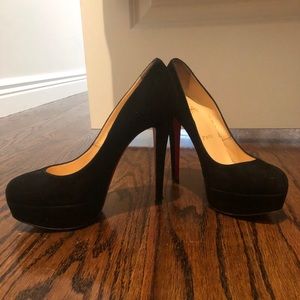 Christian Louboutin platform suede heels